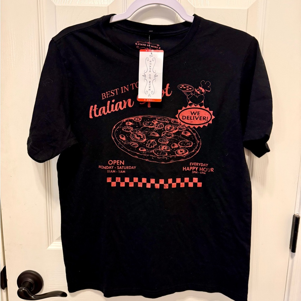 State of Mind Black Tee with Red Graphic